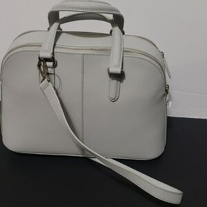 DKNYC White Satchel Bag